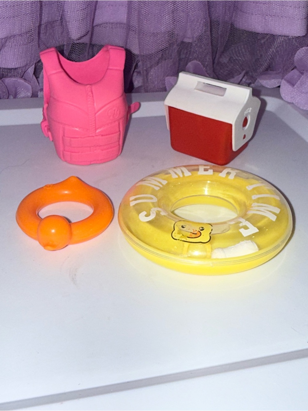 Barbie day at the lake accessories life jacket tube cooler